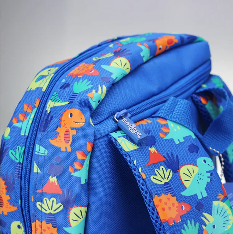 Mochila Escolar Infantil Com Capa de Chuva Dinossauro