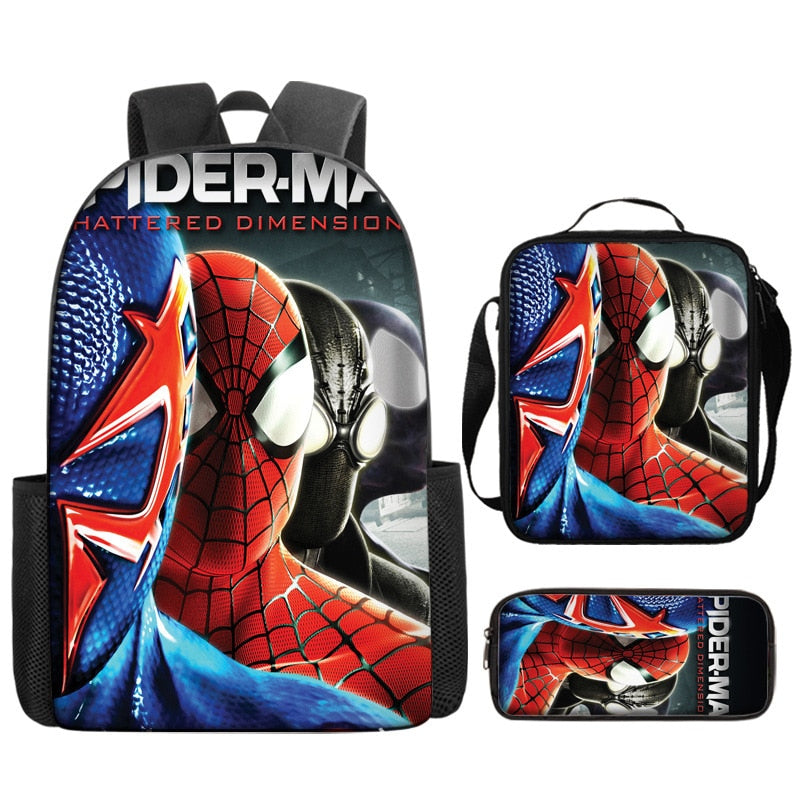 Kit Escolar Infantil Homem Aranha: Mochila, Lancheira e Estojo