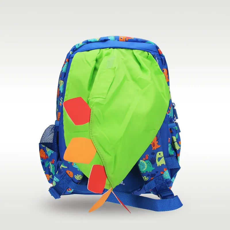 Mochila Escolar Infantil Com Capa de Chuva Dinossauro