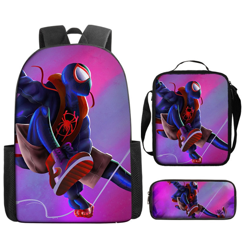 Kit Escolar Infantil Homem Aranha: Mochila, Lancheira e Estojo