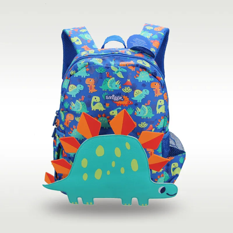 Mochila Escolar Infantil Com Capa de Chuva Dinossauro