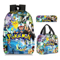 Kit Escolar 3 em 1 Pokémon: Mochila, Bolsa Térmica e Estojo