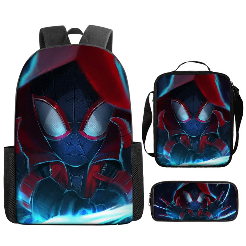 Kit Escolar Infantil Homem Aranha: Mochila, Lancheira e Estojo