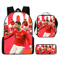 Kit Escolar Infantil 3 Peças do Cristiano Ronaldo: Mochila, Bolsa de Ombro e Estojo