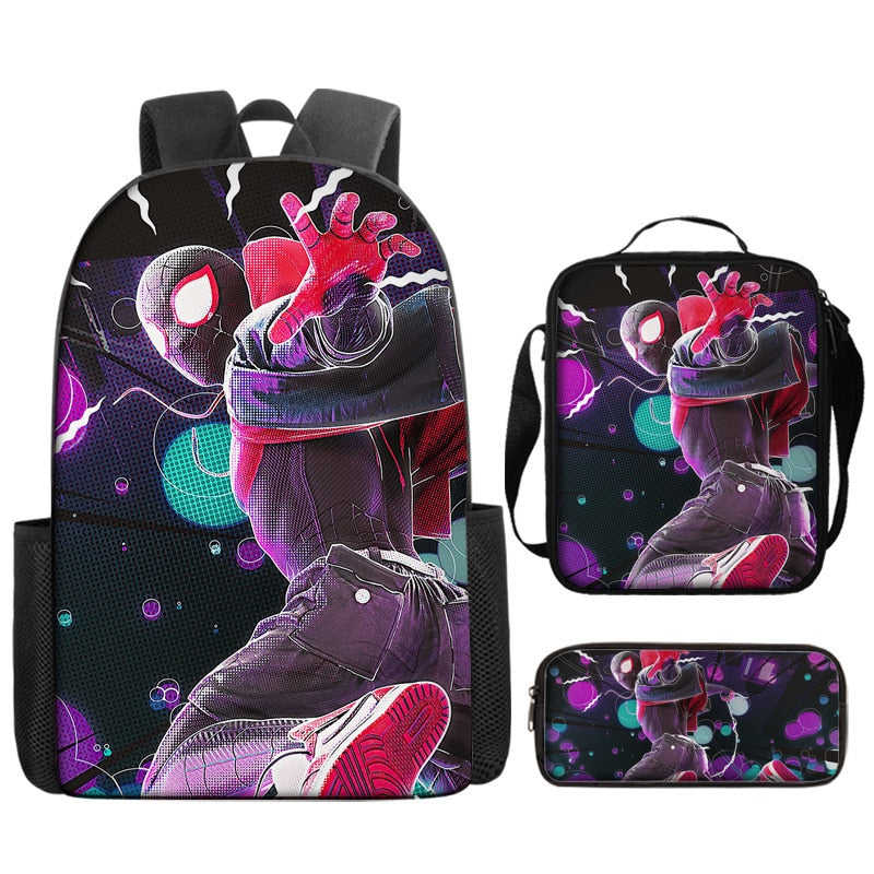 Kit Escolar Infantil Homem Aranha: Mochila, Lancheira e Estojo