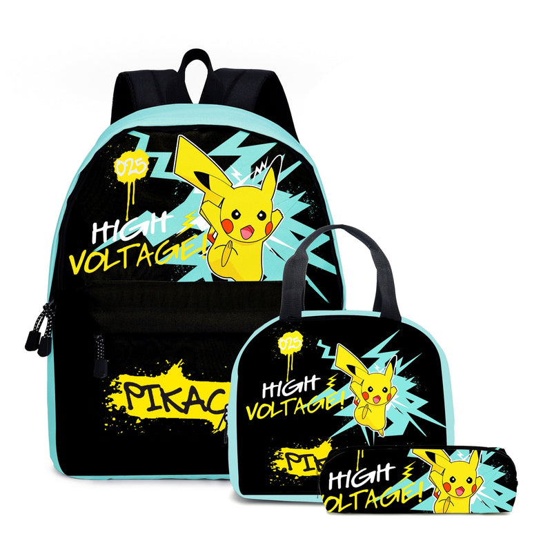 Kit Escolar 3 em 1 Pokémon: Mochila, Bolsa Térmica e Estojo
