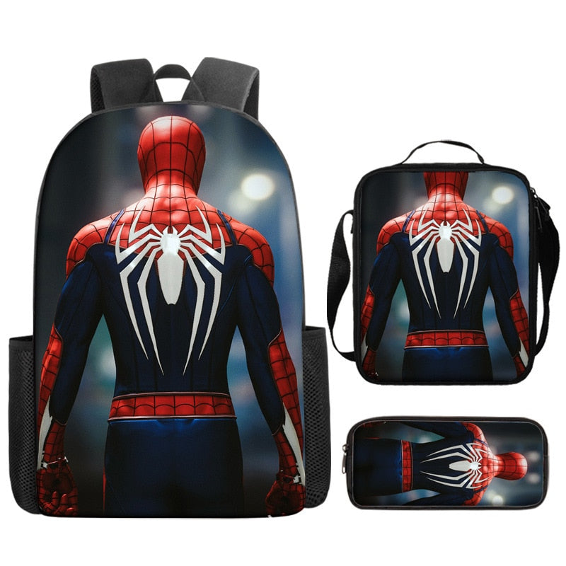Kit Escolar Infantil Homem Aranha: Mochila, Lancheira e Estojo