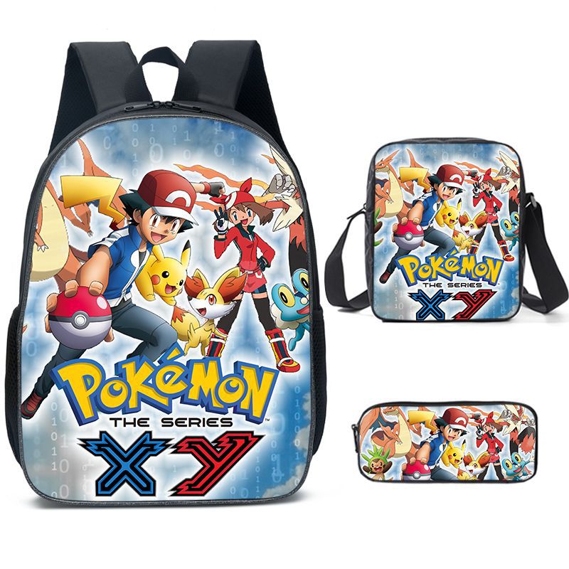 Kit Escolar Pokémon: Mochila, Bolsa de Ombro e Estojo