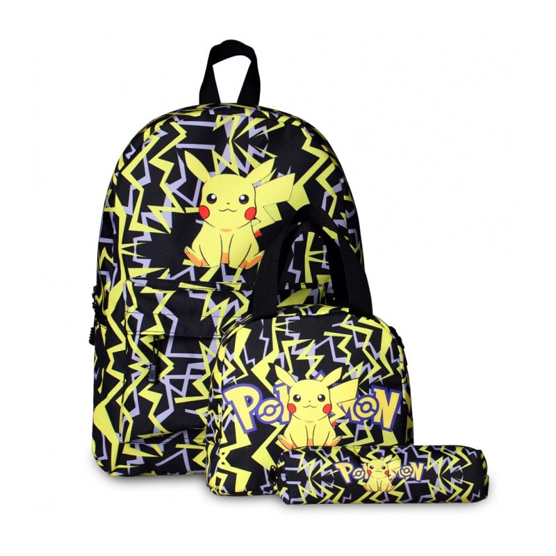 Kit Escolar 3 em 1 Pokémon: Mochila, Bolsa Térmica e Estojo