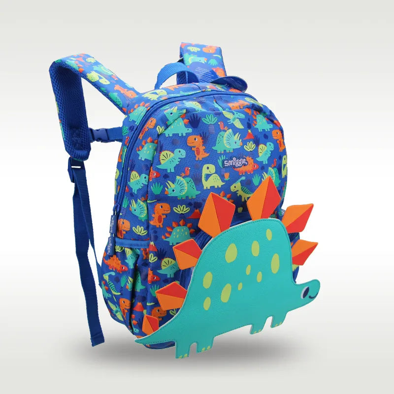 Mochila Escolar Infantil Com Capa de Chuva Dinossauro