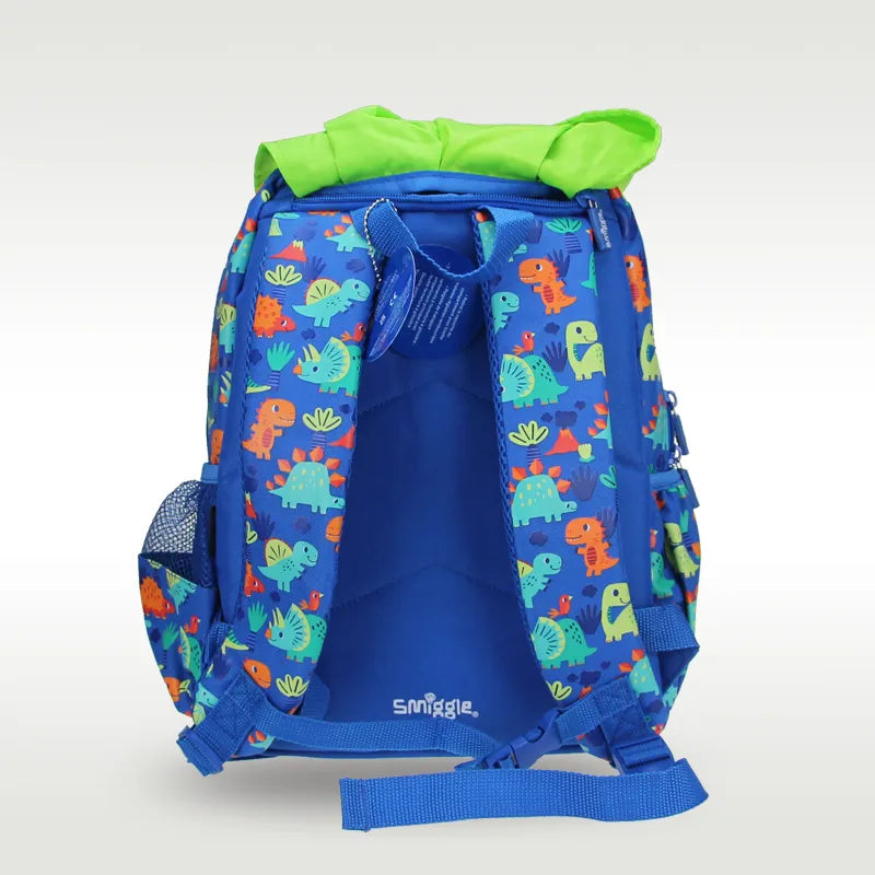 Mochila Escolar Infantil Com Capa de Chuva Dinossauro