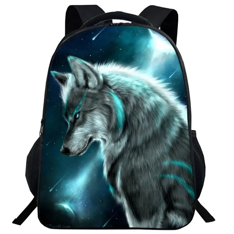 Mochila Escolar com Estampa de Lobo - CityBag