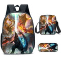 Kit Escolar Godzilla - Mochila, Bolsa de Ombro e Estojo