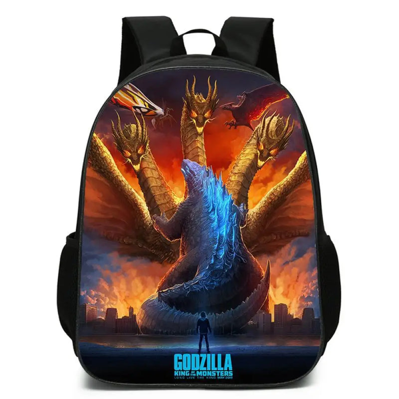 Kit Escolar Godzilla - Mochila, Bolsa de Ombro e Estojo