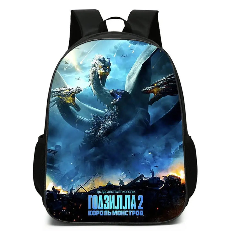 Kit Escolar Godzilla - Mochila, Bolsa de Ombro e Estojo
