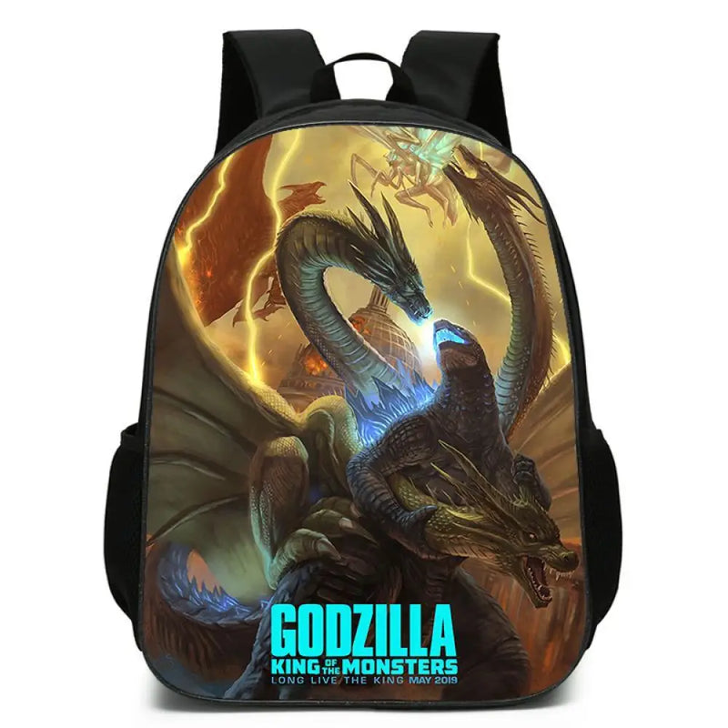 Kit Escolar Godzilla - Mochila, Bolsa de Ombro e Estojo
