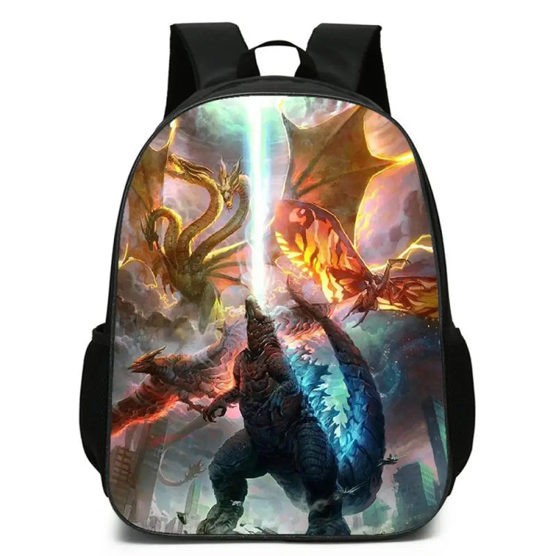 Kit Escolar Godzilla - Mochila, Bolsa de Ombro e Estojo