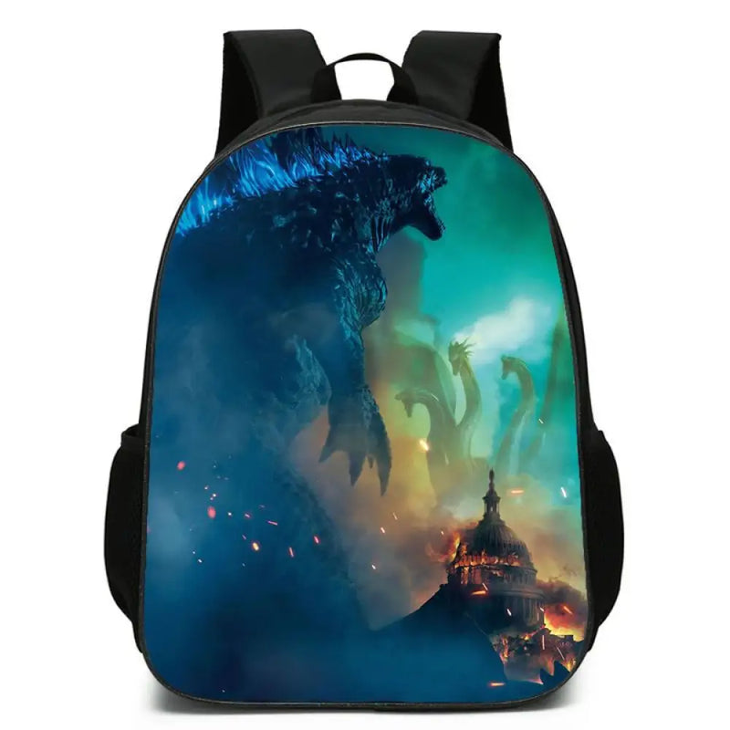 Kit Escolar Godzilla - Mochila, Bolsa de Ombro e Estojo