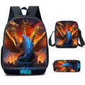 Kit Escolar Godzilla - Mochila, Bolsa de Ombro e Estojo