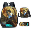Kit Escolar Godzilla - Mochila, Bolsa de Ombro e Estojo