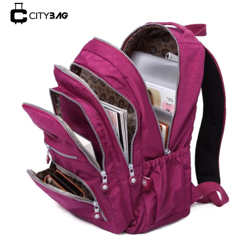 Mochila Escolar Feminina Com Várias Divisórias