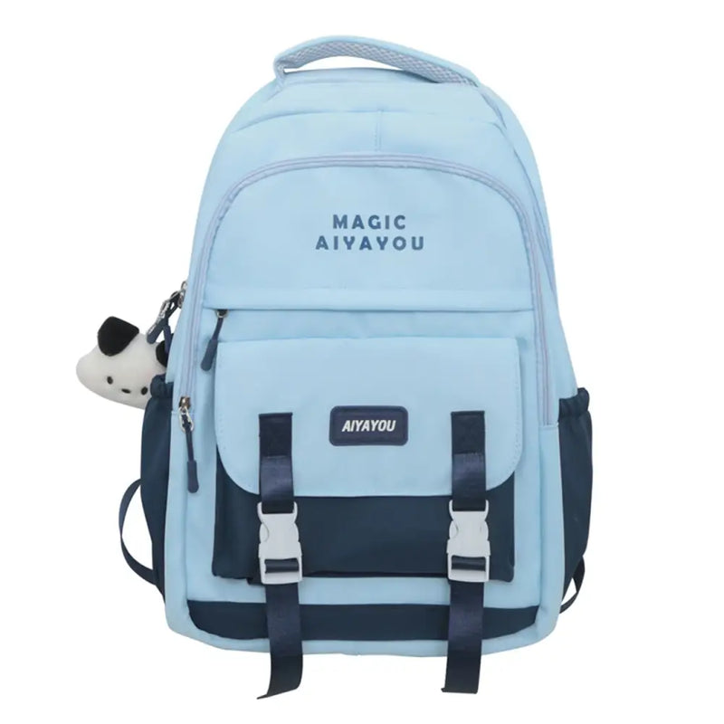 Mochila Escolar Feminina Impermeável  com Chaveiro - CityBag
