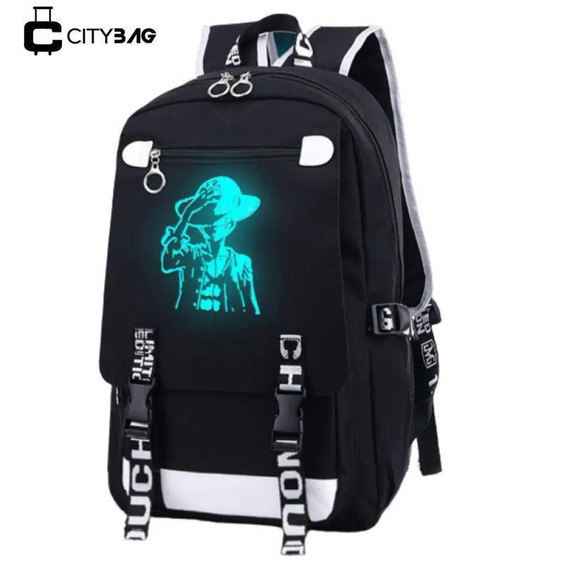 Mochila Escolar Luffy One Piece com Efeito Luminoso  - CityBag
