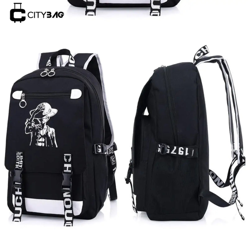 Mochila Escolar Luffy One Piece com Efeito Luminoso  - CityBag
