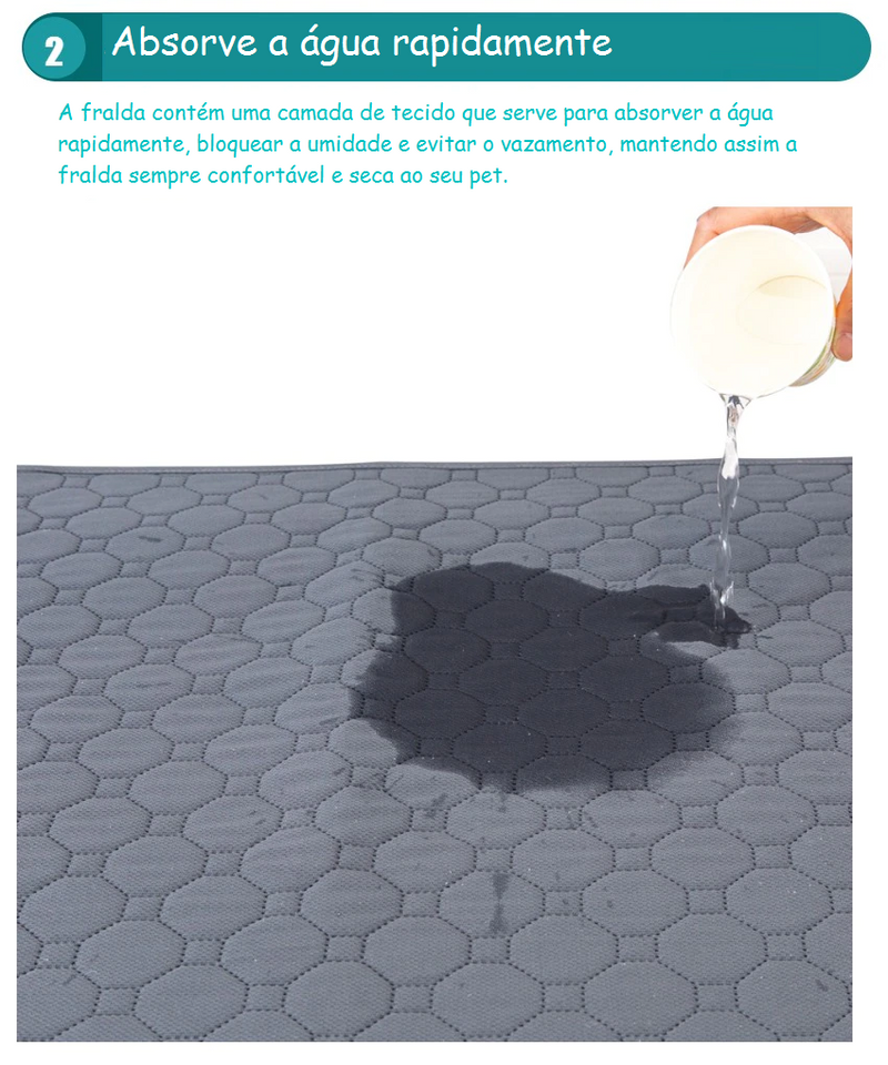 Fralda Pet Absorvente Reutilizável Eco