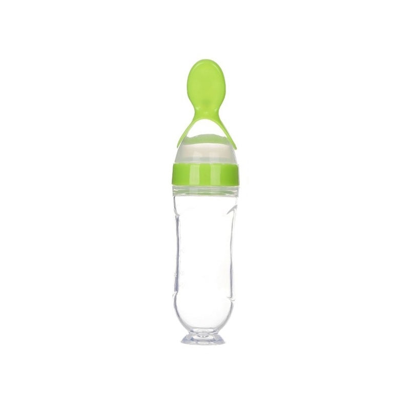 Colher-Mamadeira Alimentadora de Silicone Para Bebês