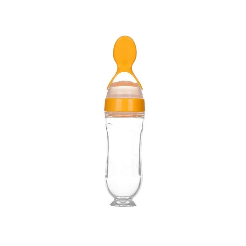 Colher-Mamadeira Alimentadora de Silicone Para Bebês