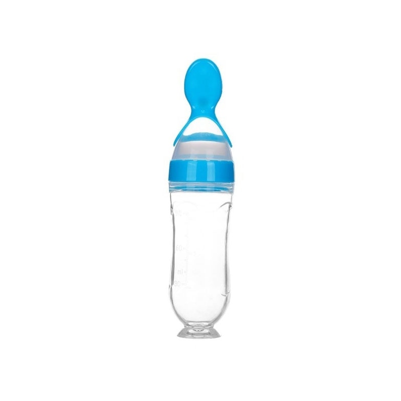 Colher-Mamadeira Alimentadora de Silicone Para Bebês
