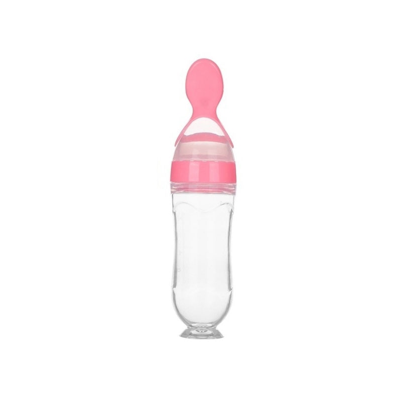 Colher-Mamadeira Alimentadora de Silicone Para Bebês