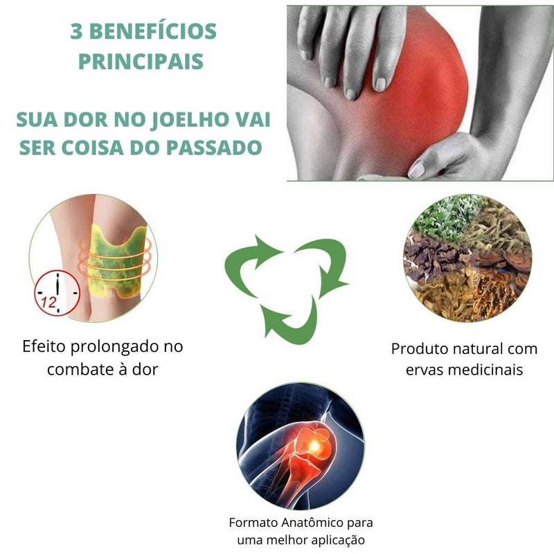 Adesivo Natural Terapêutico para Alívio da Dor nos Joelhos e Articulações - Alivium Max