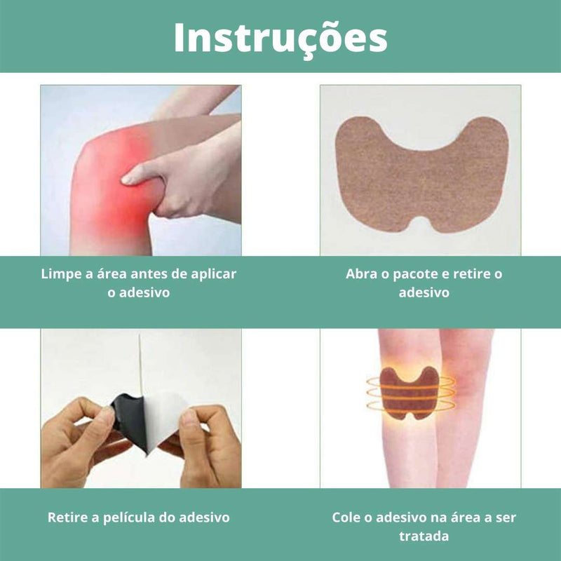 Adesivo Natural Terapêutico para Alívio da Dor nos Joelhos e Articulações - Alivium Max