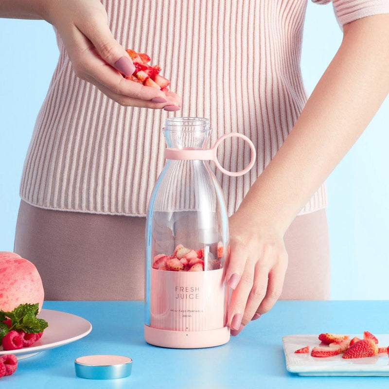 Mixer Mini Liquidificador Portátil Recarregável com 4 lâminas - Fresh Juicer Pro
